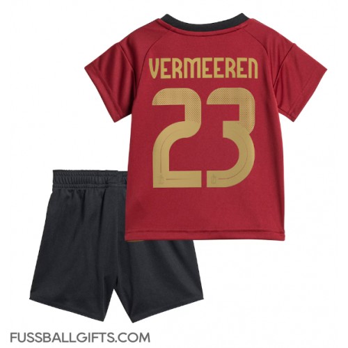 Belgien Arthur Vermeeren #23 Fußballbekleidung Heimtrikot Kinder EM 2024 Kurzarm (+ kurze hosen)